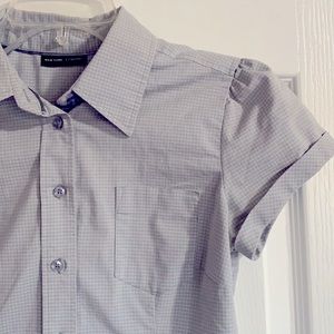 New York & Co. Button-Down Short-Sleeve T-Shirt